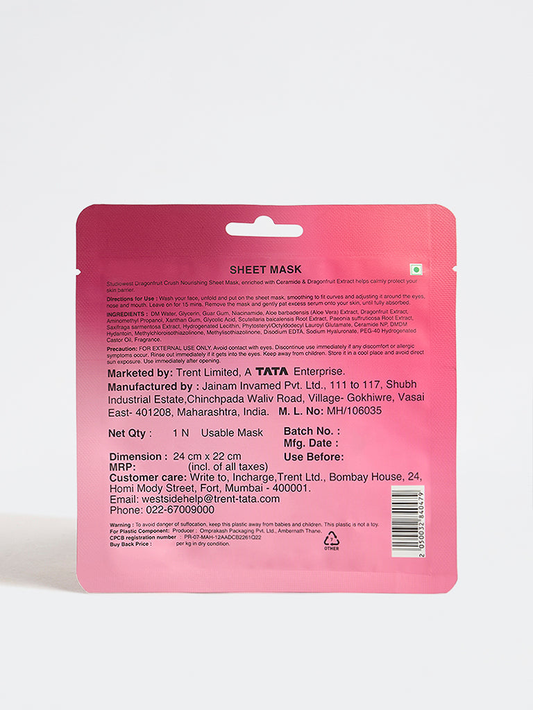 Studiowest Dragon Fruit Crush Nourishing Sheet Mask
