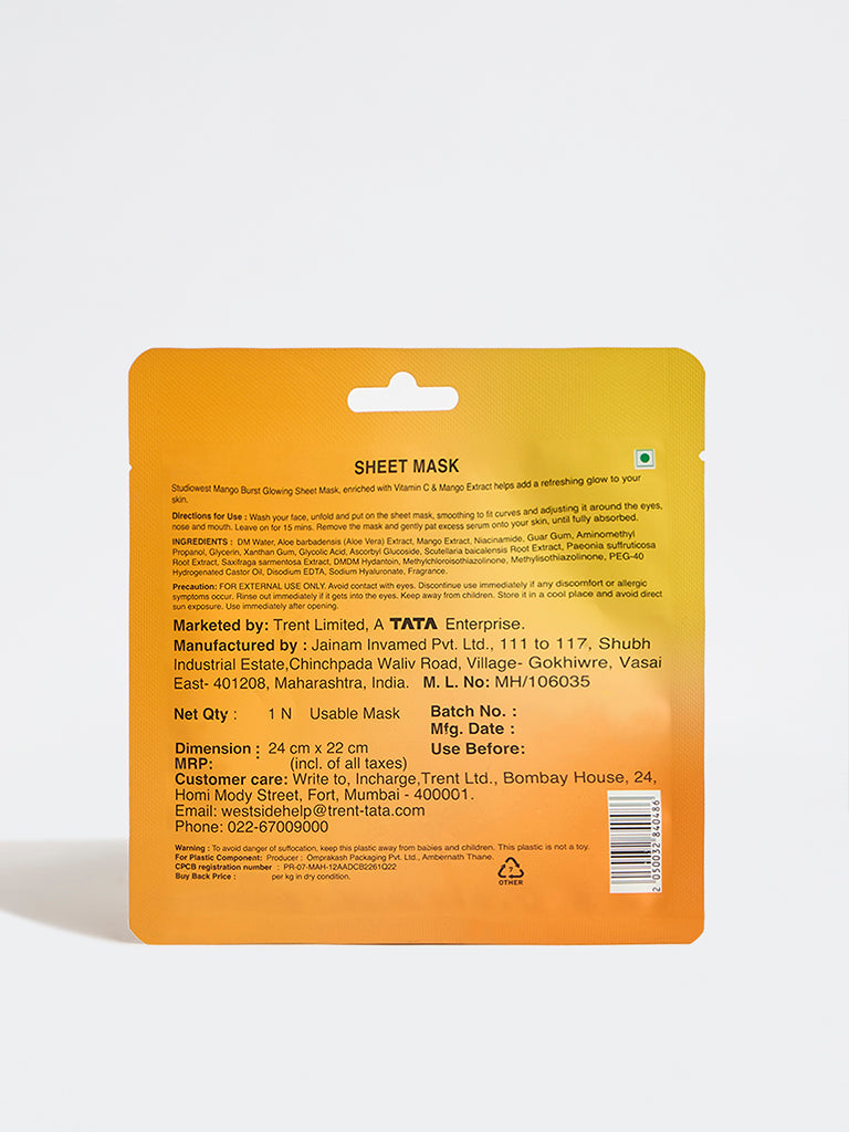 Studiowest Mango Burst Glowing Sheet Mask
