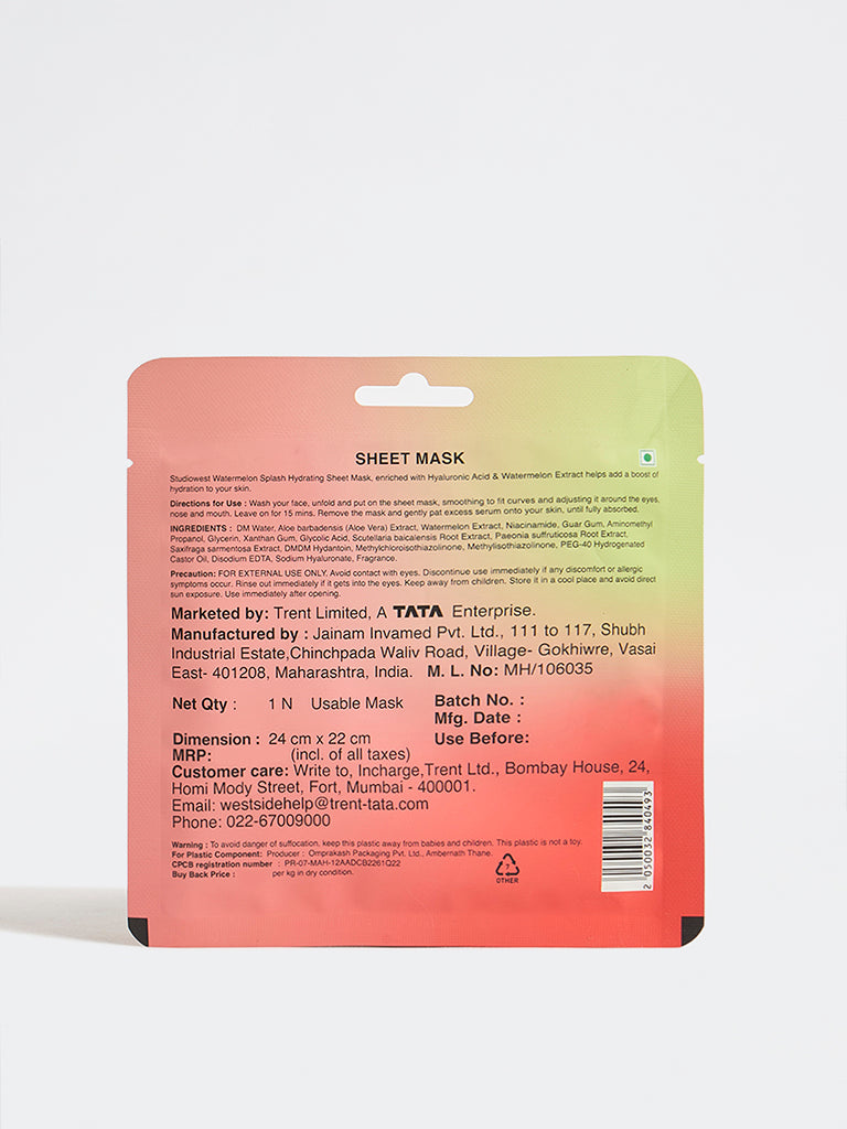 Studiowest Watermelon Splash Hydrating Sheet Mask