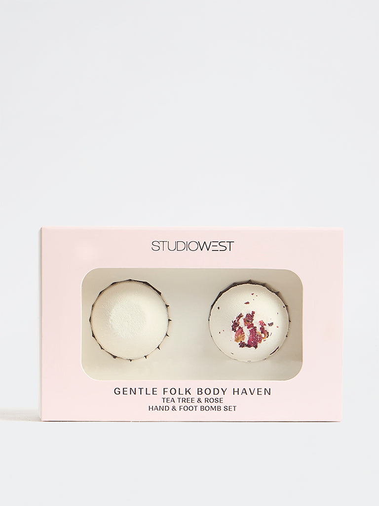 Studiowest Gentle Folk Body Haven Tea-Tree and Rose Hand & Foot Bomb Set