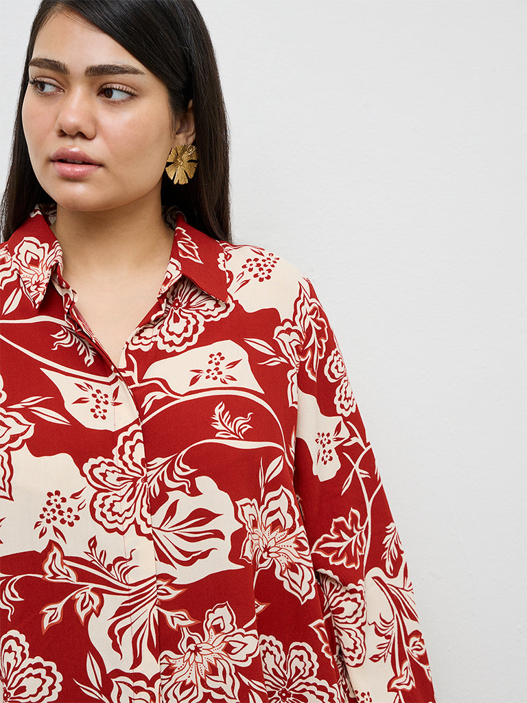 Gia Rust Foliage Printed Shirt