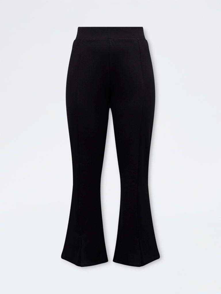 Gia Black High-Rise Flared Trousers