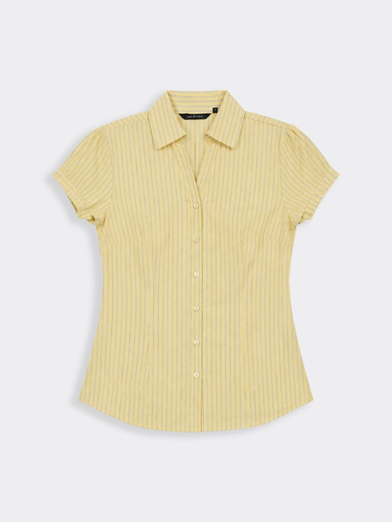 Wardrobe Light Yellow Striped Shirt
