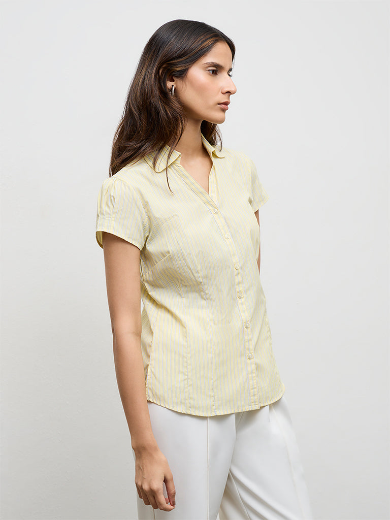 Wardrobe Light Yellow Striped Shirt