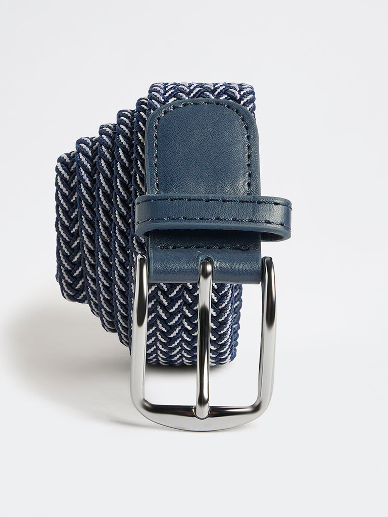 WES Formals Navy Braided Belt