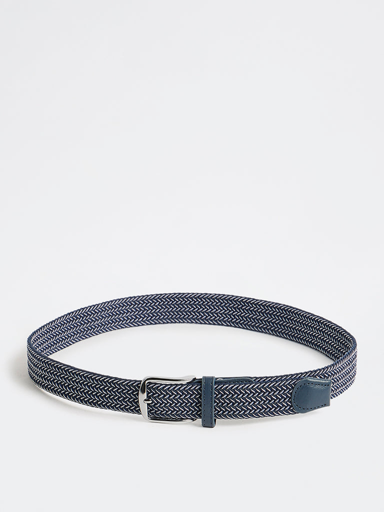 WES Formals Navy Braided Belt