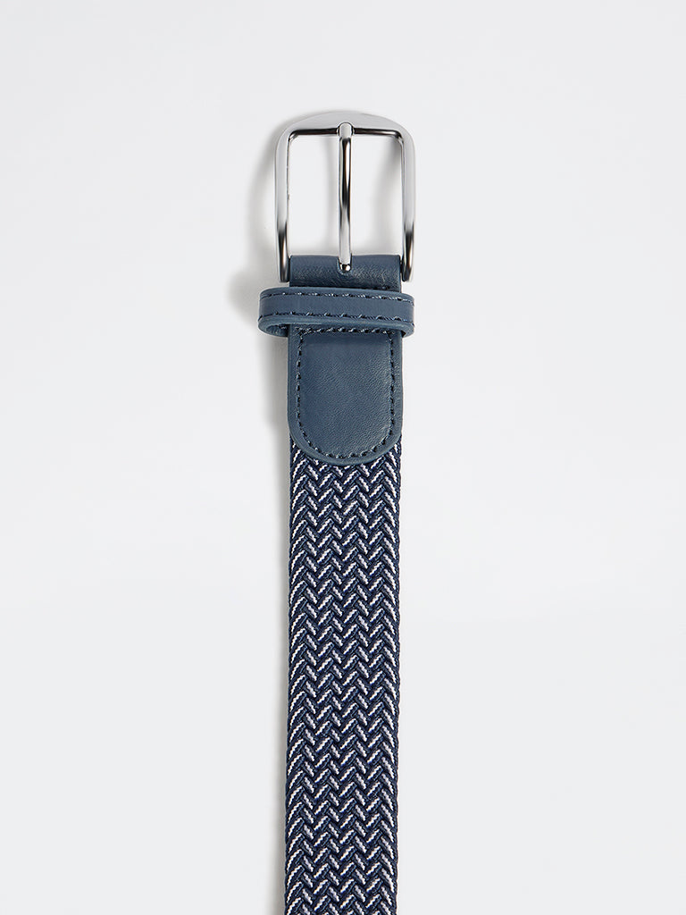 WES Formals Navy Braided Belt