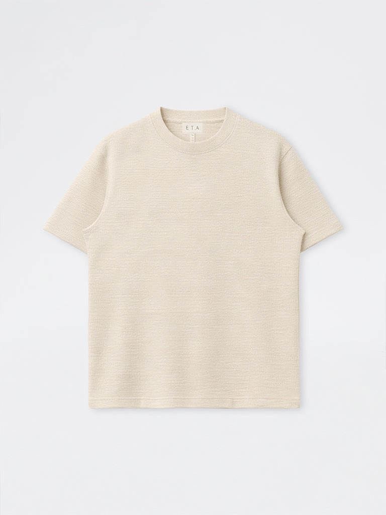 ETA Cream Textured Relaxed-Fit Cotton-Blend T-Shirt