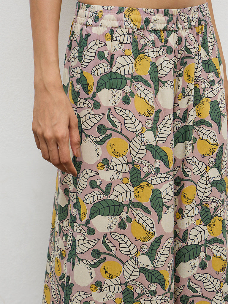 Utsa Multicolor Botanical Pattern Palazzos