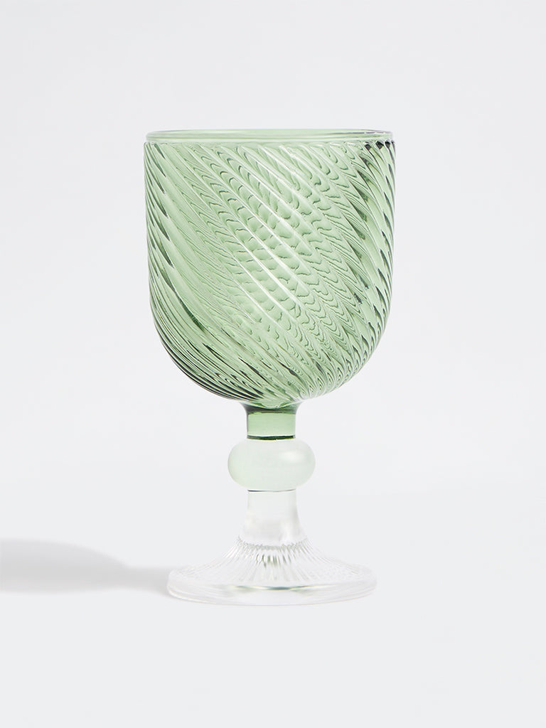 Westside Home Green Ombre-Finish Wine Glass