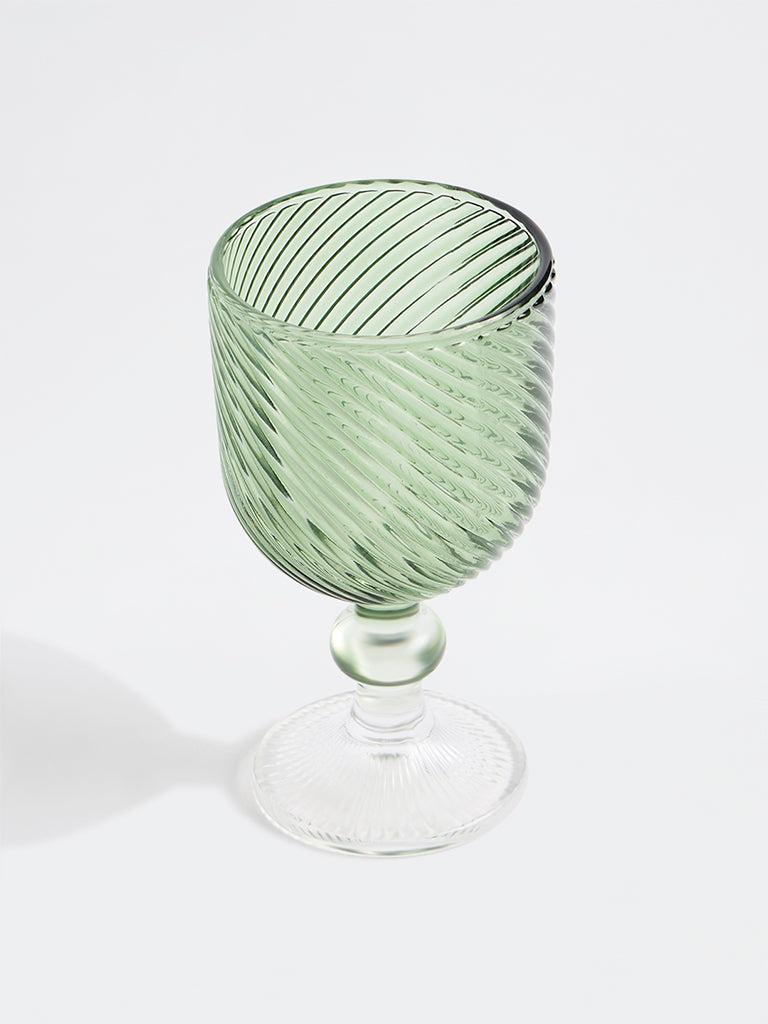 Westside Home Green Ombre-Finish Wine Glass