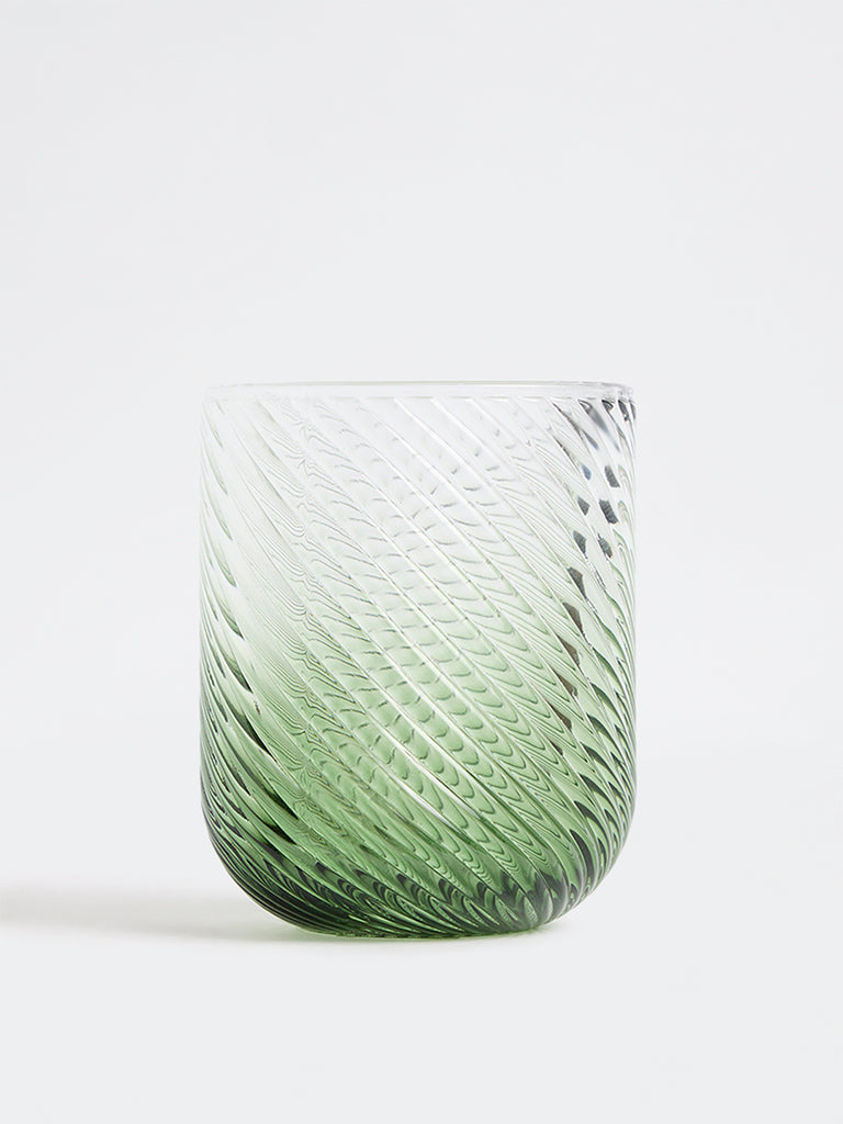 Westside Home Green Ombre-Finish Water Glass