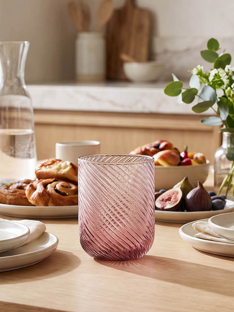 Westside Home Pink Ombre-Finish Water Glass