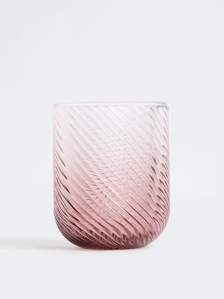 Westside Home Pink Ombre-Finish Water Glass