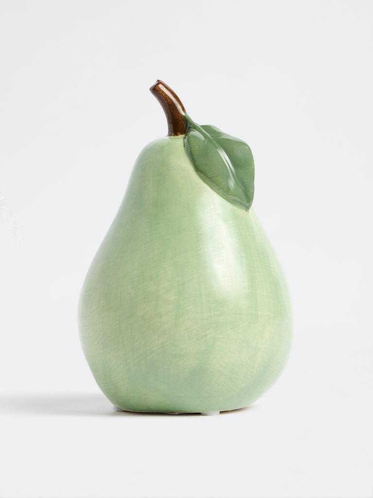 Westside Home Green Ceramic Pear Decorative Object