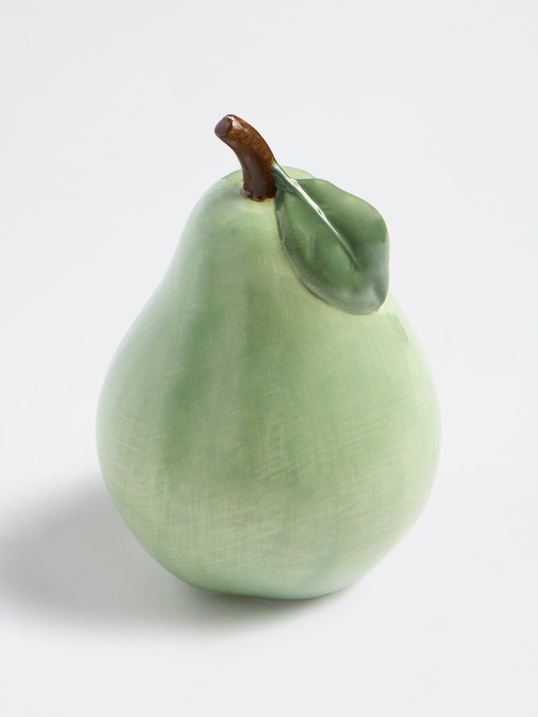 Westside Home Green Ceramic Pear Decorative Object