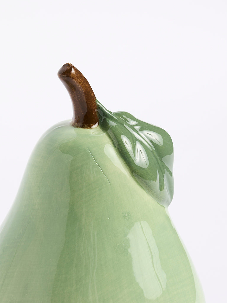 Westside Home Green Ceramic Pear Decorative Object