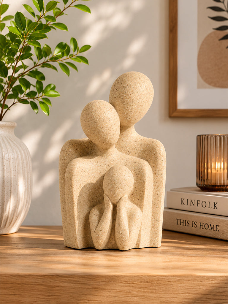 Westside Home Light Beige Family Form Decorative Object