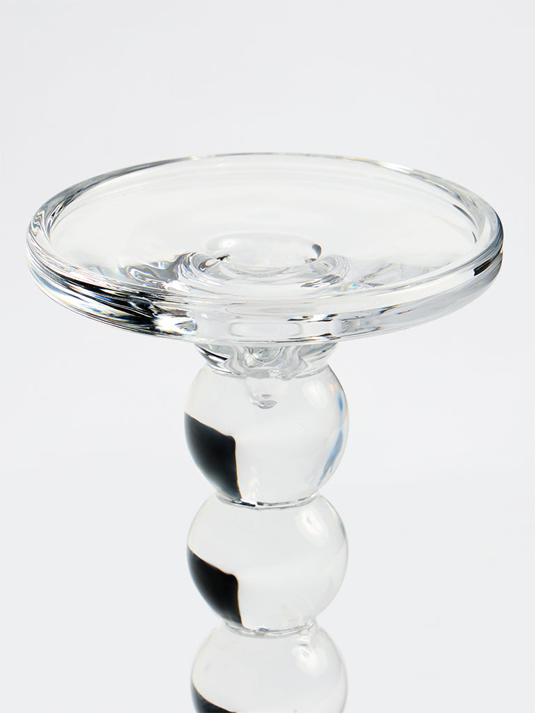 Westside Home Glass Bubble Pillar Candle Holder