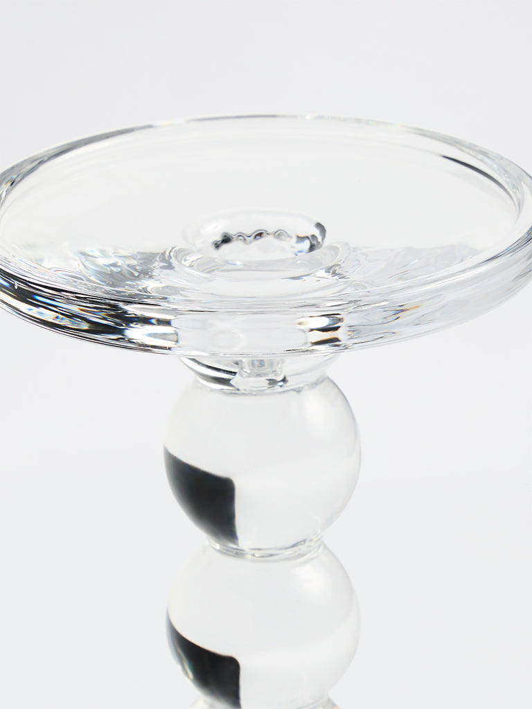 Westside Home Glass Bubble Pillar Candle Holder
