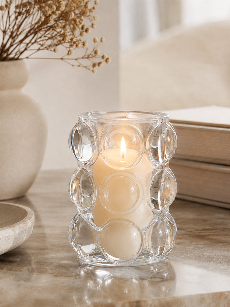 Westside Home Glass Bubble Votive Candle Holder