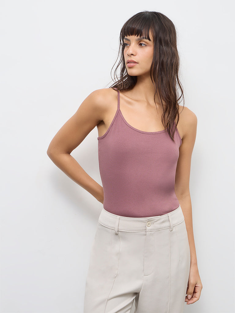 Wunderlove Taupe Cotton-Blend Camisole - Pack of 2