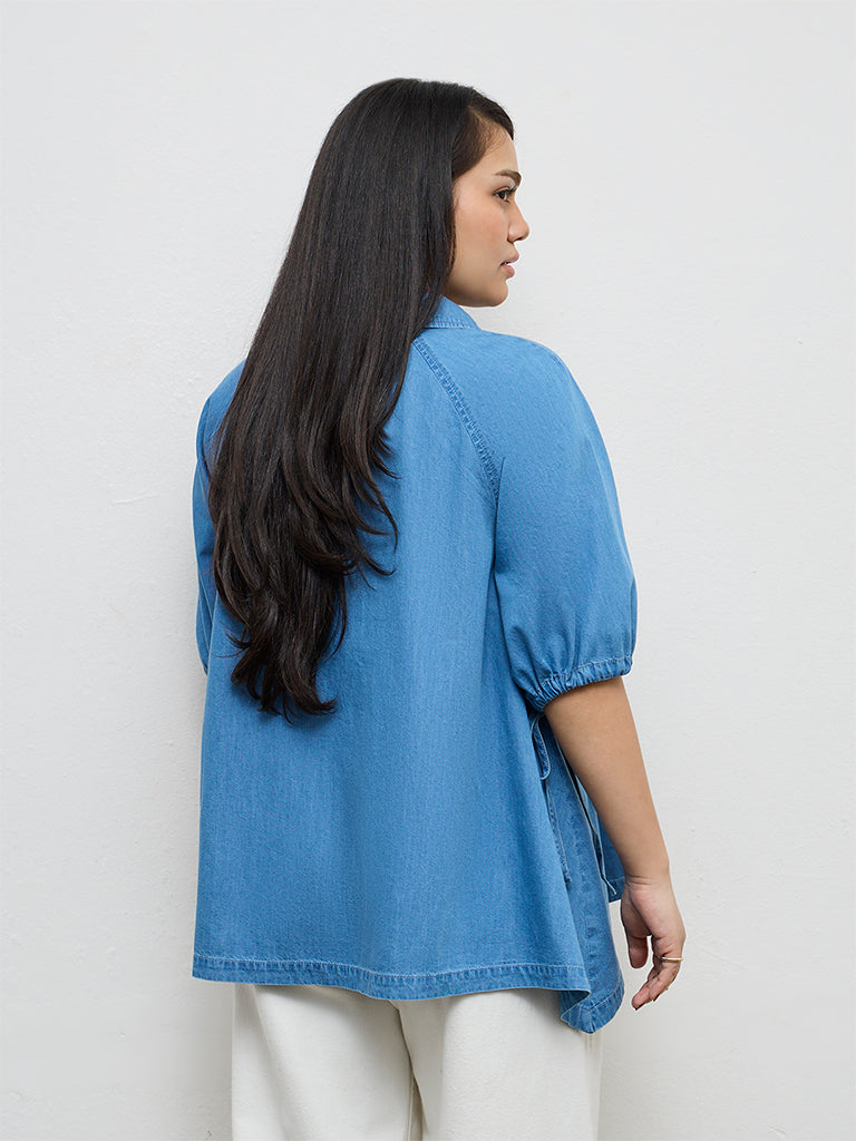 Gia Blue Denim Blouse