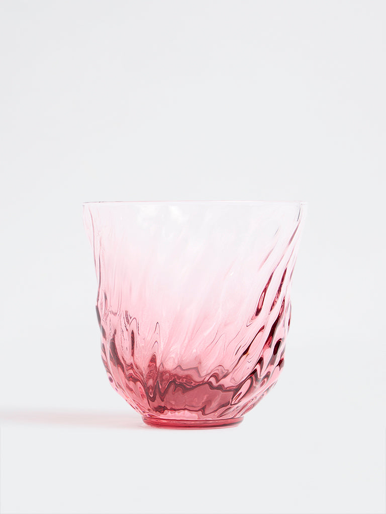 Westside Home Burgundy Textured Ombre Water Glass