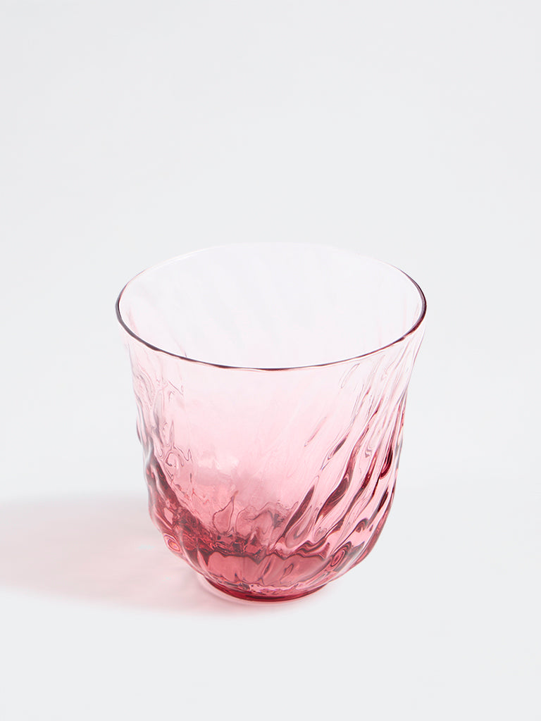 Westside Home Burgundy Textured Ombre Water Glass