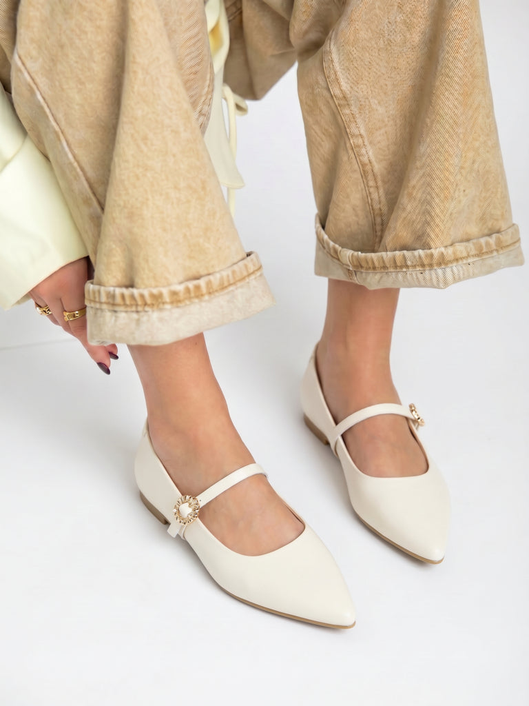 LUNA BLU White Mary Jane Shoes