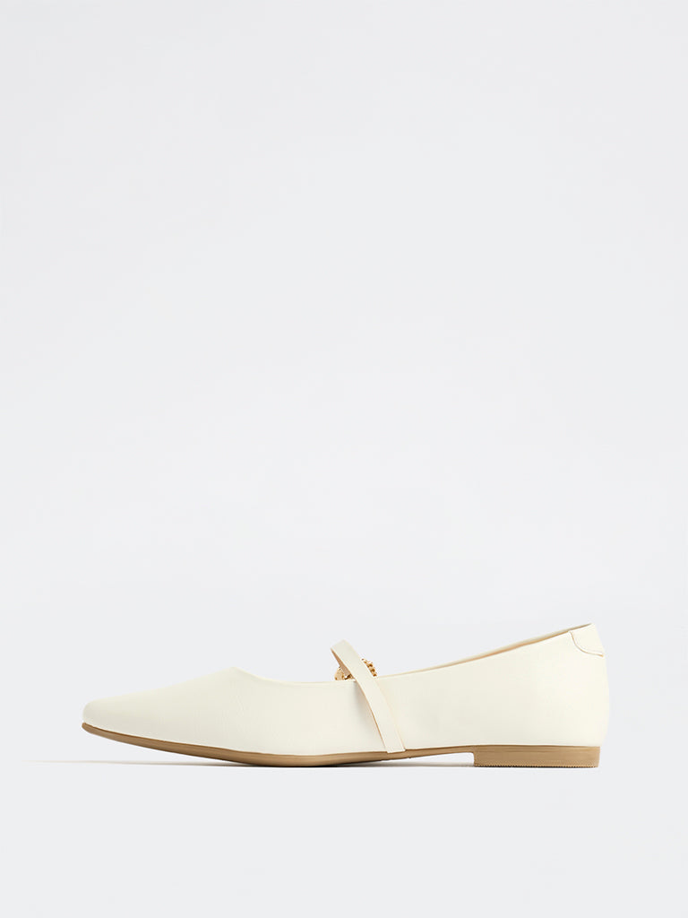 LUNA BLU White Mary Jane Shoes