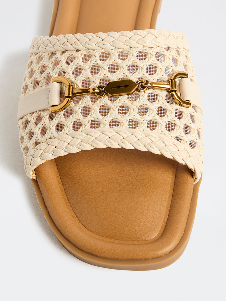 LUNA BLU Off-White Slides