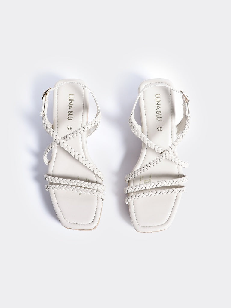 LUNA BLU Ivory Wedge sandals