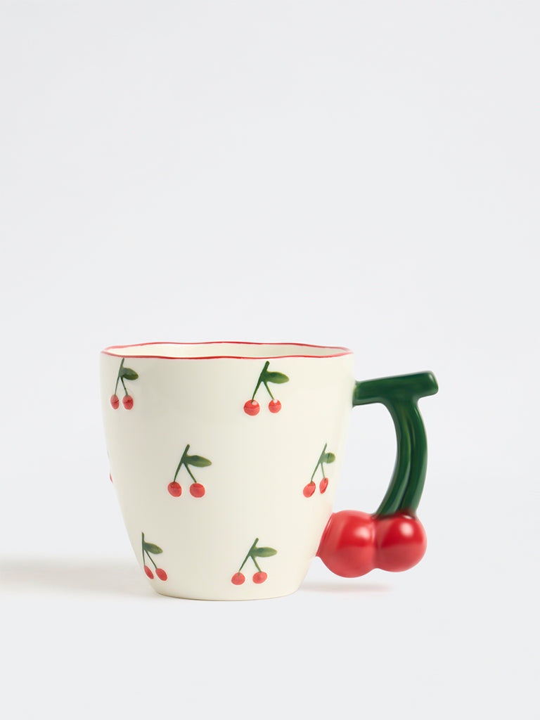 Westside Home White Cherry Detail Mug