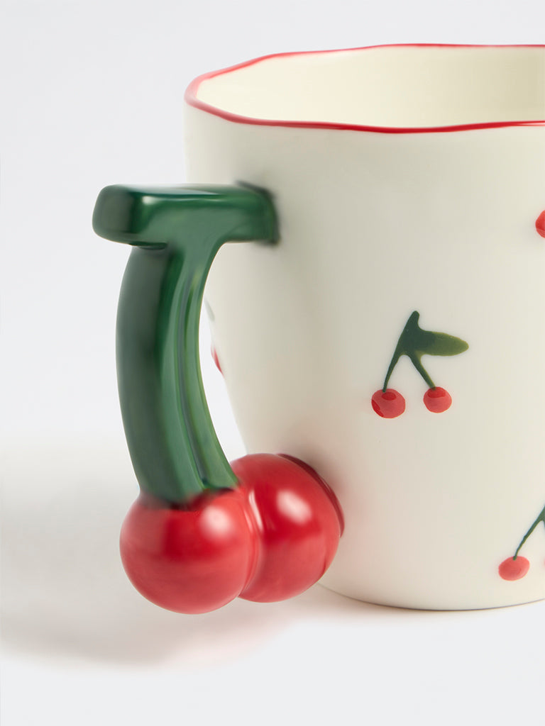 Westside Home White Cherry Detail Mug