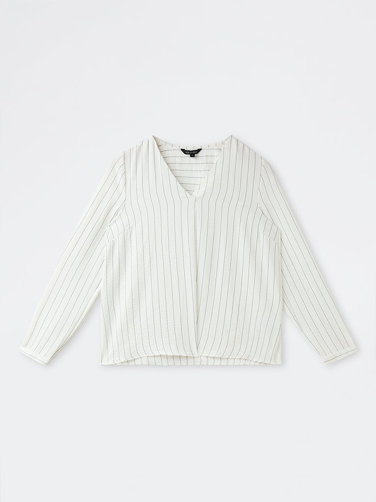 Wardrobe Ivory Striped Blouse