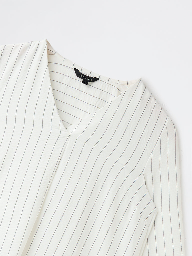 Wardrobe Ivory Striped Blouse