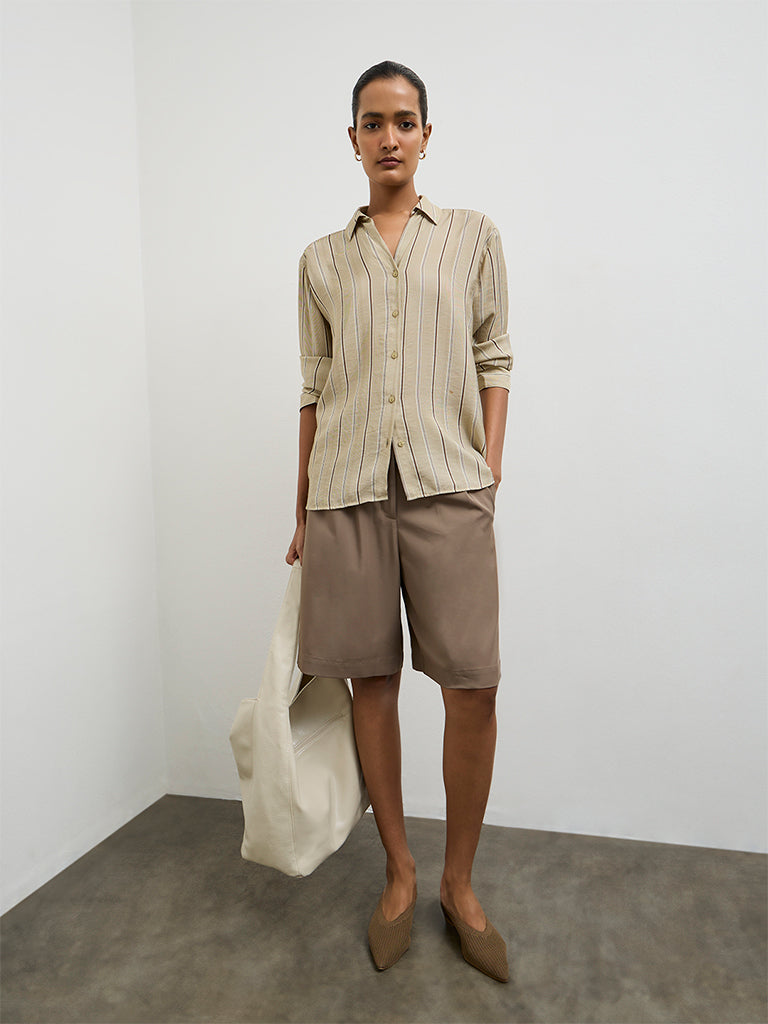 Wardrobe Green Stripe Shirt