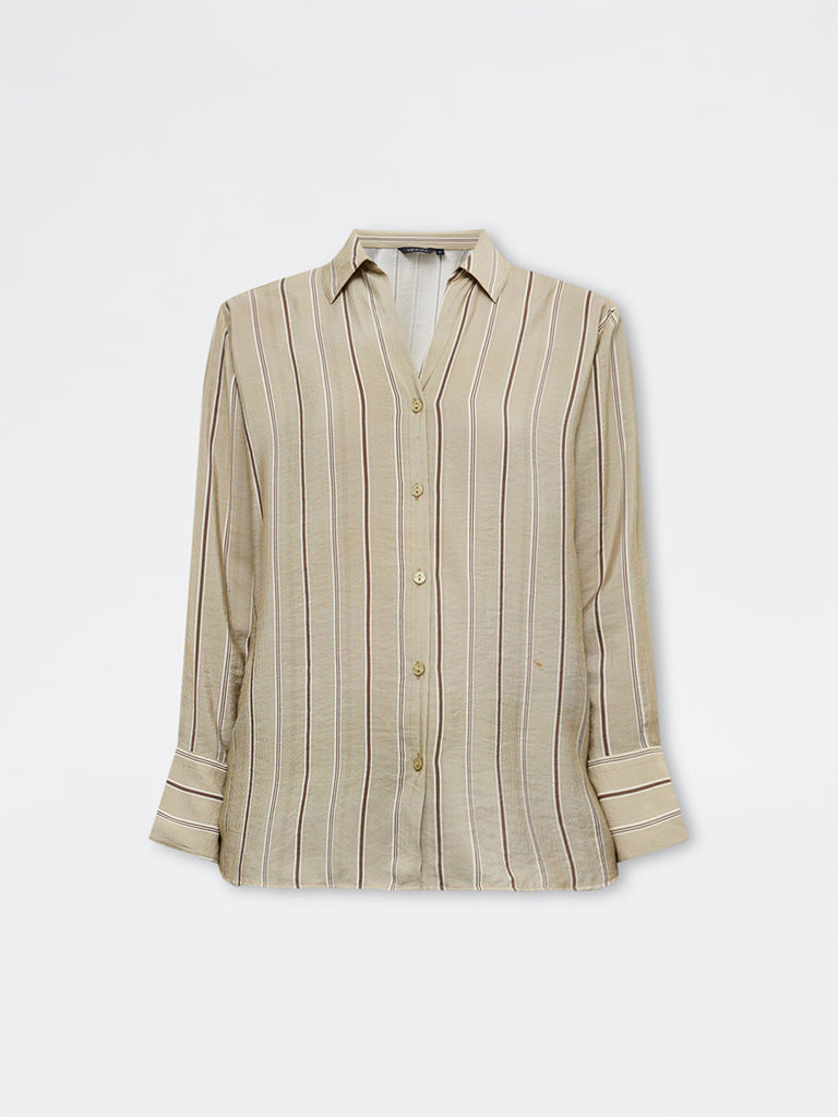 Wardrobe Green Stripe Shirt
