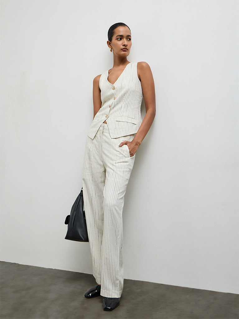 Wardrobe Off-White Striped Waistcoat
