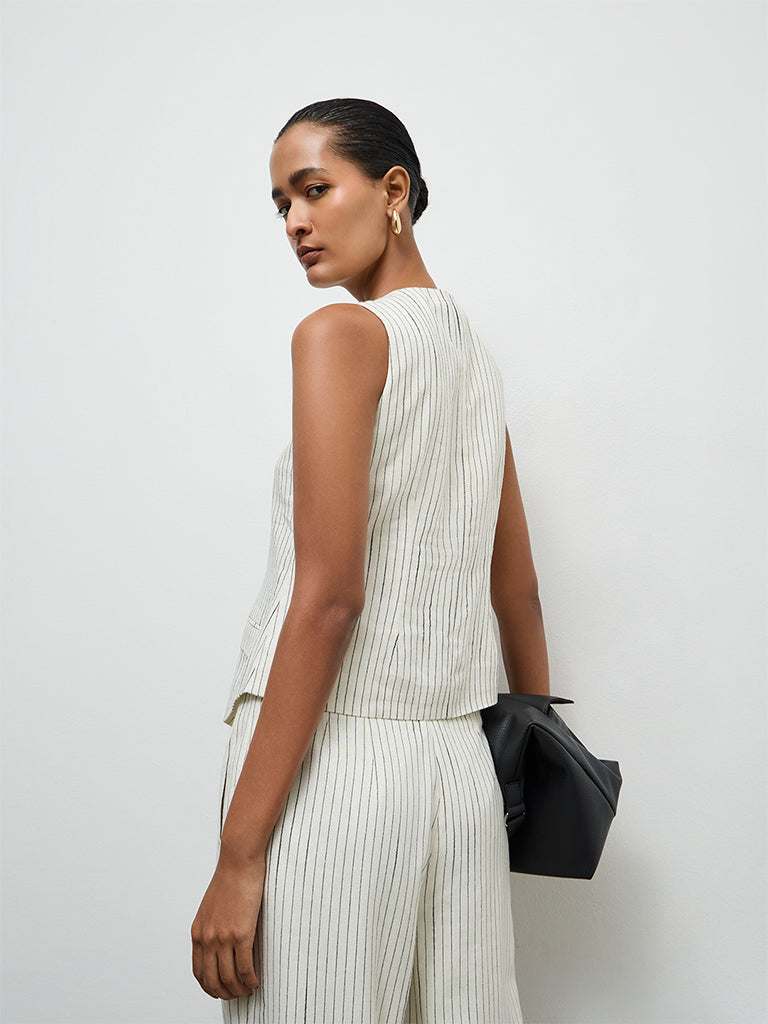 Wardrobe Off-White Striped Waistcoat