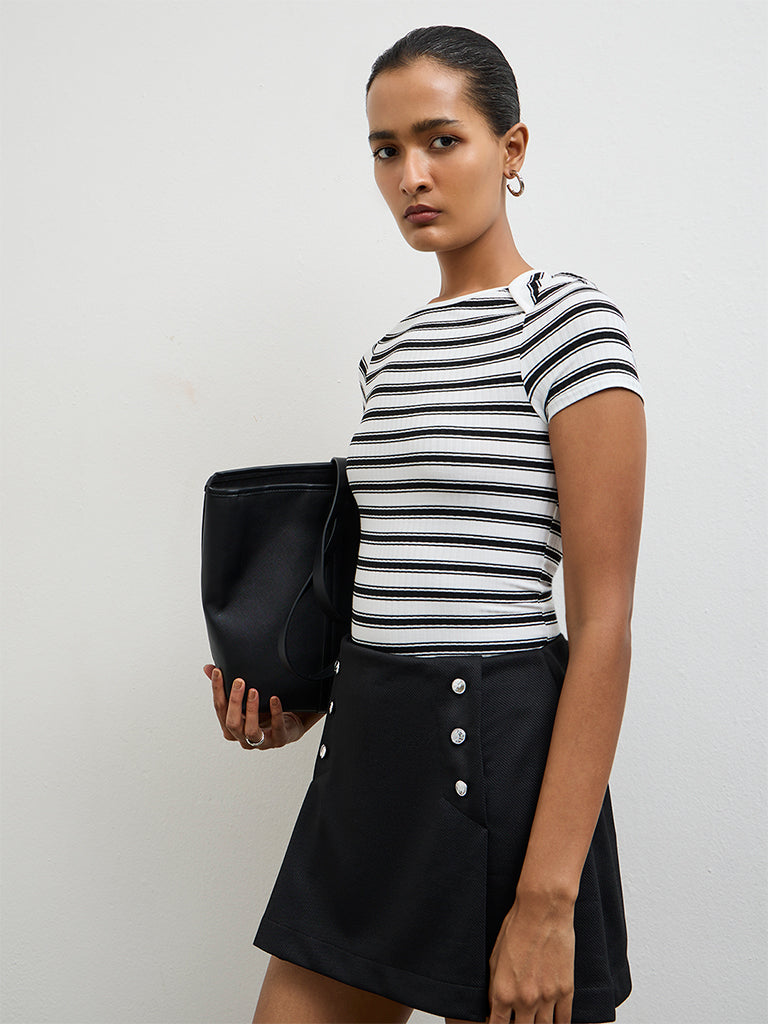 Wardrobe Ivory Striped Top
