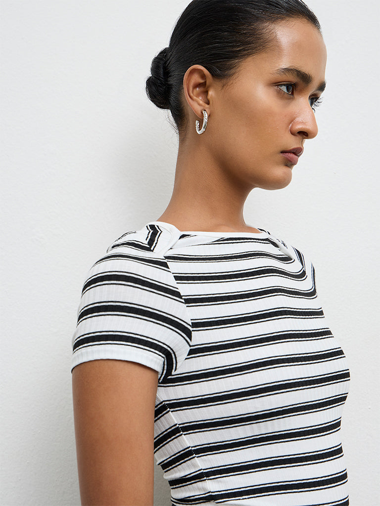 Wardrobe Ivory Striped Top