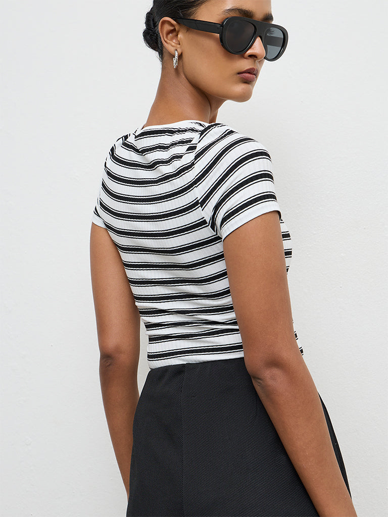 Wardrobe Ivory Striped Top