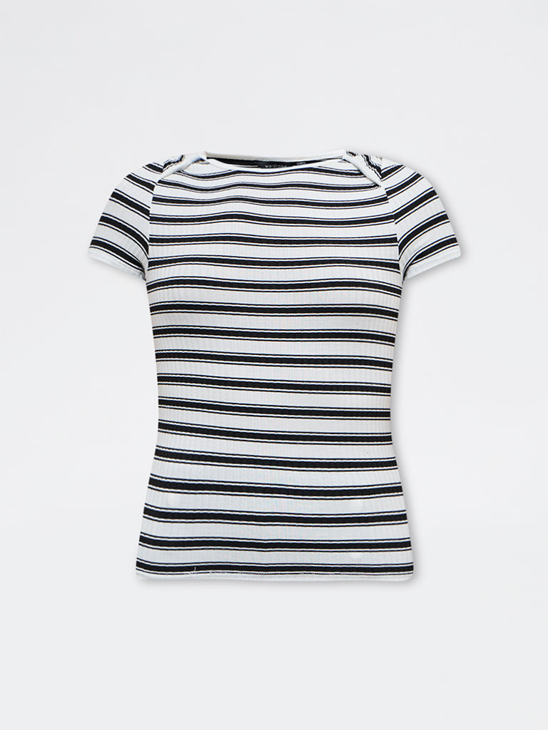 Wardrobe Ivory Striped Top
