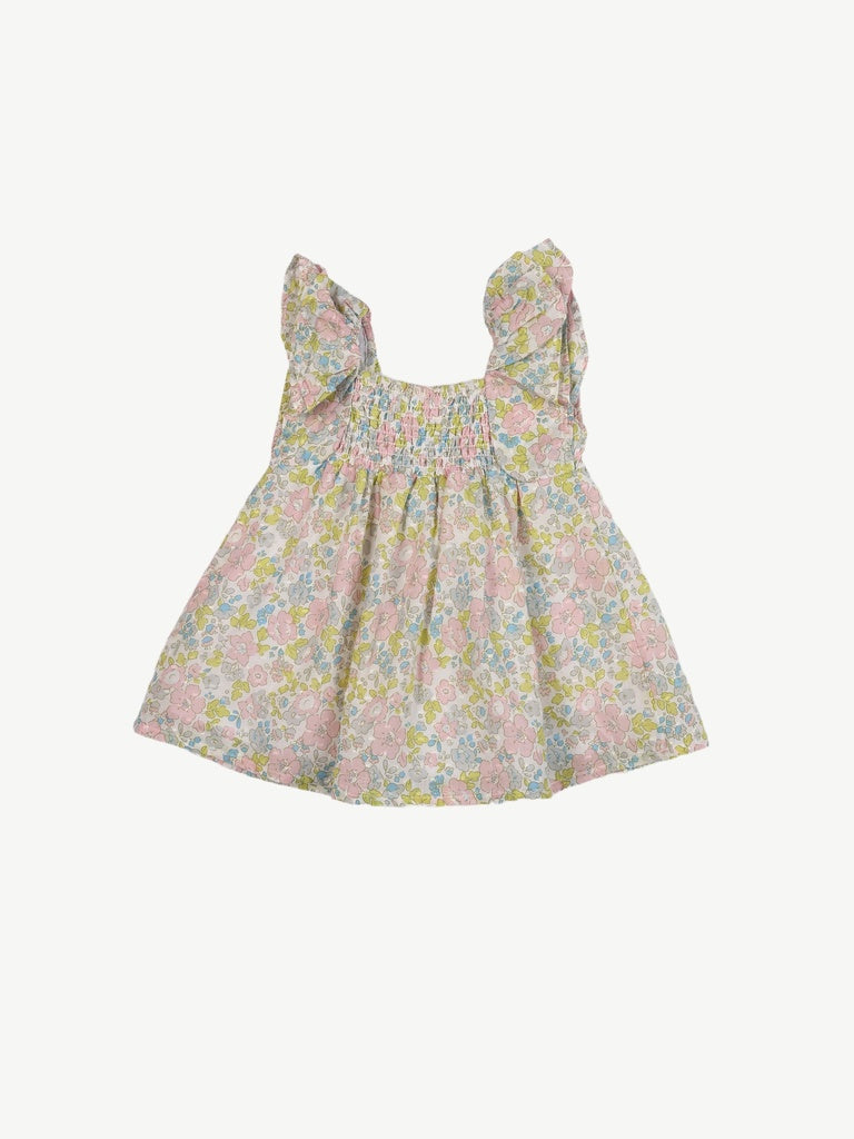 HOP Baby Girls Multicolour Floral Cotton A-line Dress