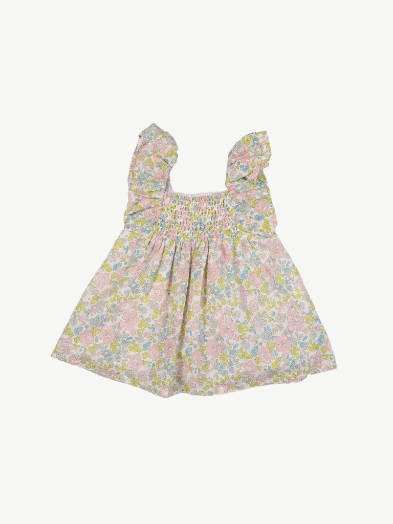 HOP Baby Girls Multicolour Floral Cotton A-line Dress