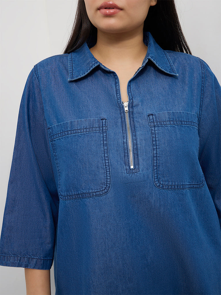 Gia Blue Denim Top