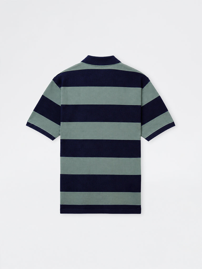 WES Casuals Sage Relaxed-Fit Quarter-Zip Polo T-Shirt