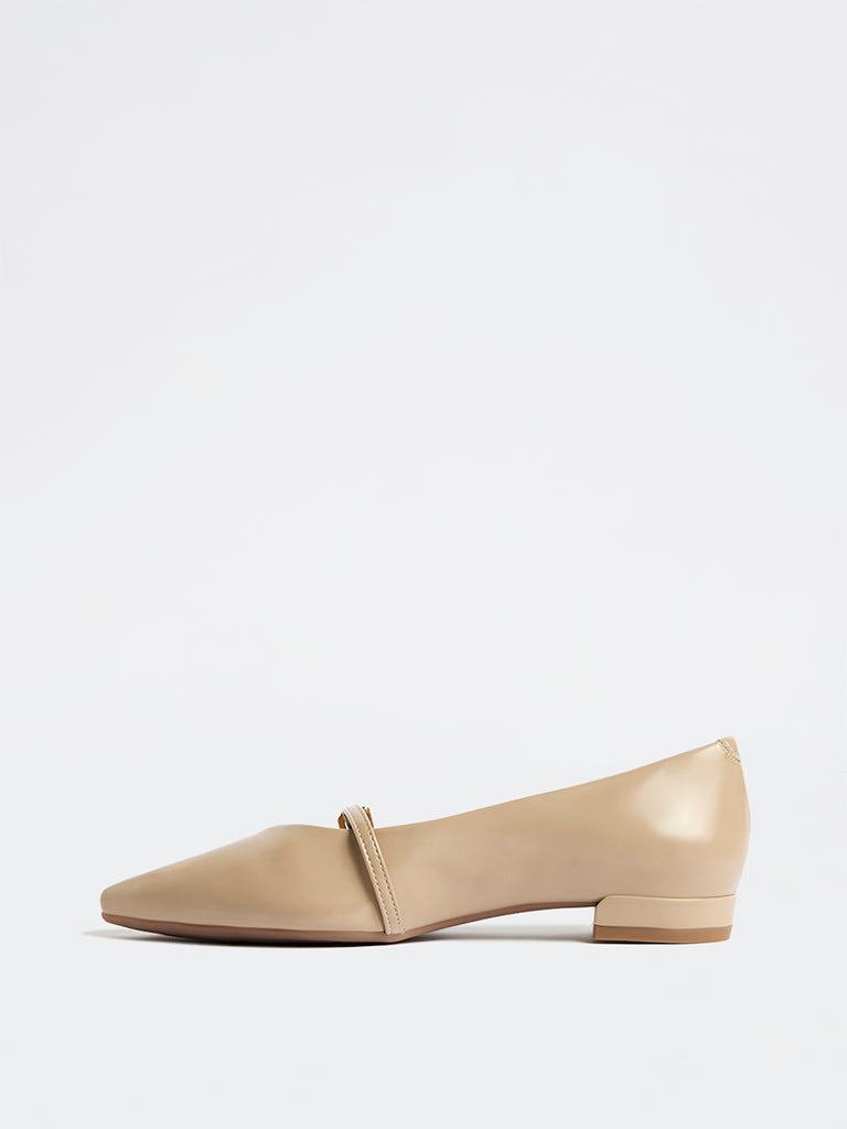 LUNA BLU Taupe Mary Jane Shoes